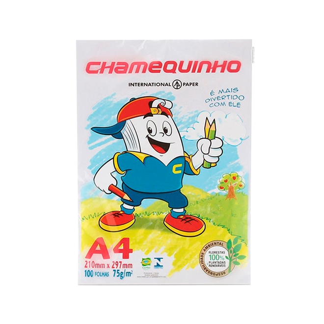 PAPEL SULFITE CHAMEX A4 75 210X297MM CHAMEQUINHO Estillo Mania