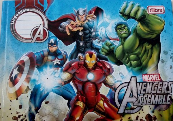 CADERNO LINGUAGEM - 40 FOLHAS - AVENGERS ASSEMBLE MARVEL - TILIBRA-0