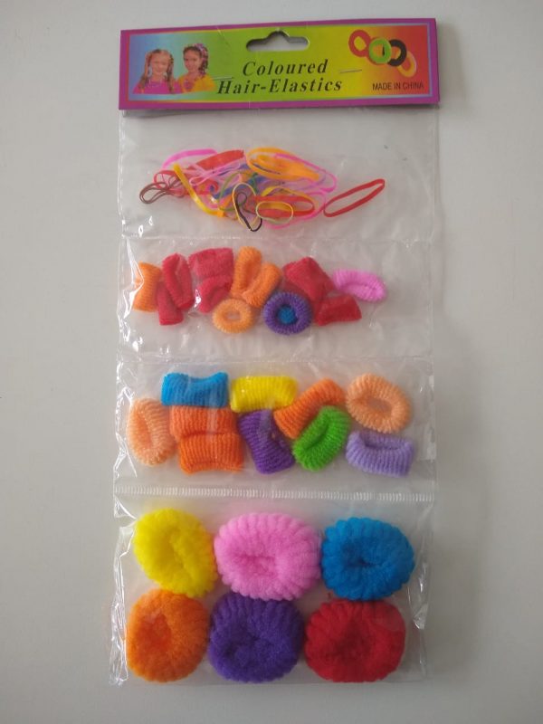 KIT ELASTICO PARA CABELO COM 4 MODELOS