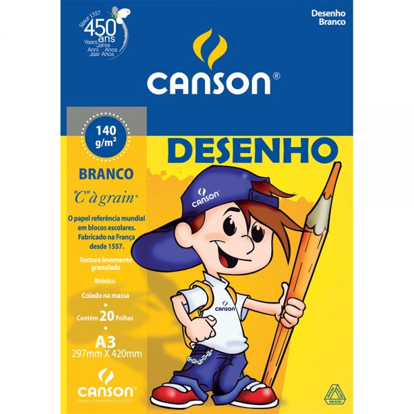 Papel Canson A3 20 fls 140g branco - Image 71