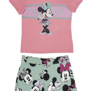 DISNEY- CONJUNTO BLUSA E SHORT-SAIA ESTAMPADO TAMANHOS 01-02-03