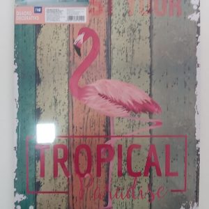 QUADRO DECORATIVO FLAMINGO 26X37 REF 97012