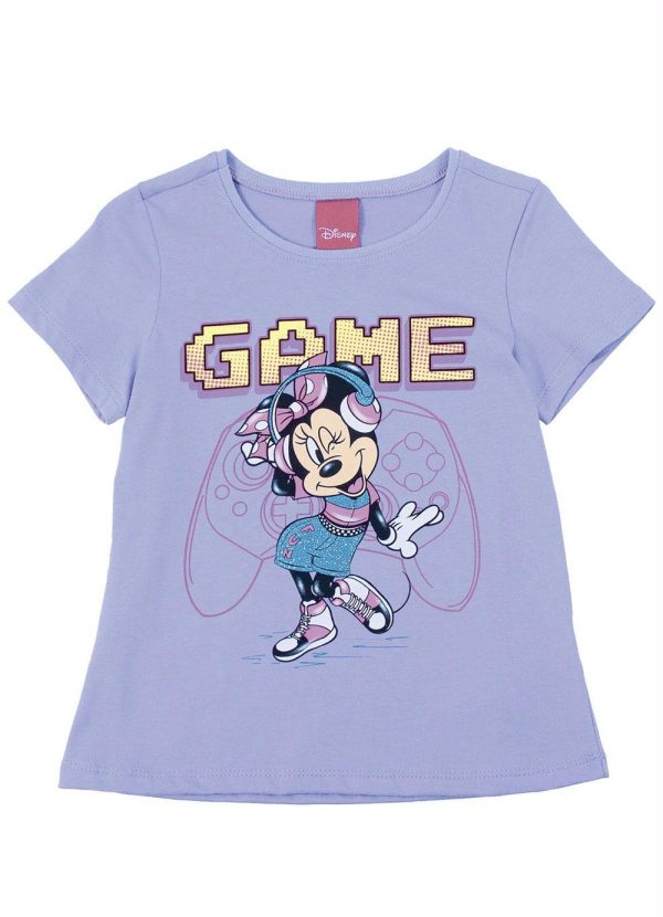 BLUSA ROXO ESTAMPA FRENTE E COSTAS CATIVA DISNEY TAM 06