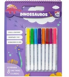 LIVRO MUNDO COLORIDO DINOSSAUROS