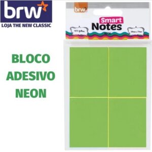 BLOCO RECADO BRW NEON 38X51 C4 100FL REF.BA3804 VERDE BL1BL