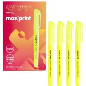 CANETA MARCA TEXTO MAXPRINT NEEDS REF.70000136 AMARELA