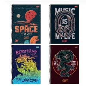 CADERNO CD UNIV 10X01 160 FL FORONI CLIFF MASCULINO REF.6686