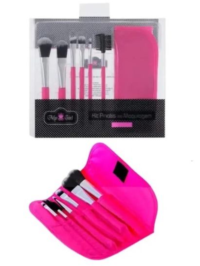 CONJ PINCEIS PARA MAQUIAGEM MY GIRL 7PCS REF AFH01034